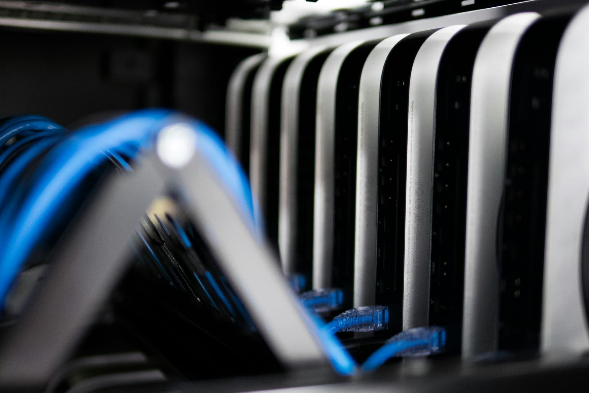 An engineer installing and configuring rack hardware